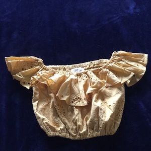 Mustard Yellow Crop Top (can be worn off shoulder)